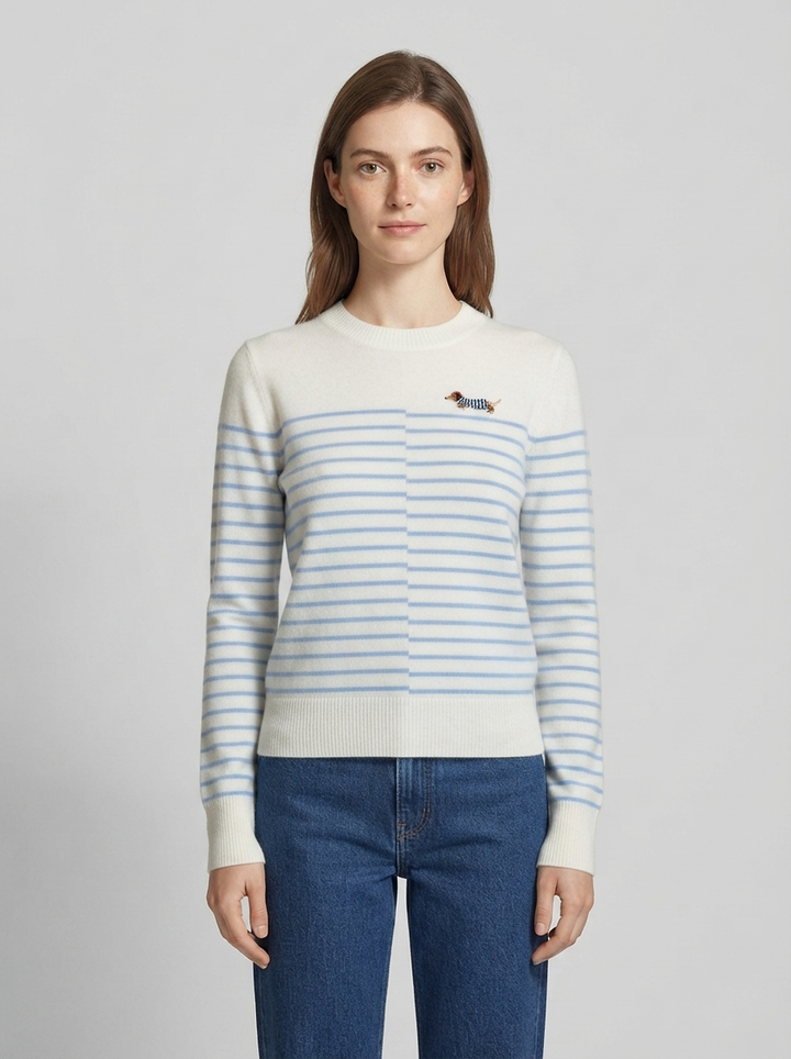 100% Pure Cashmere Crew Neck Sweater - front view