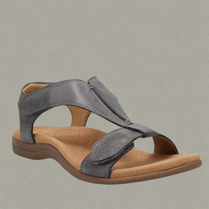 Side view of a single dark grey women&