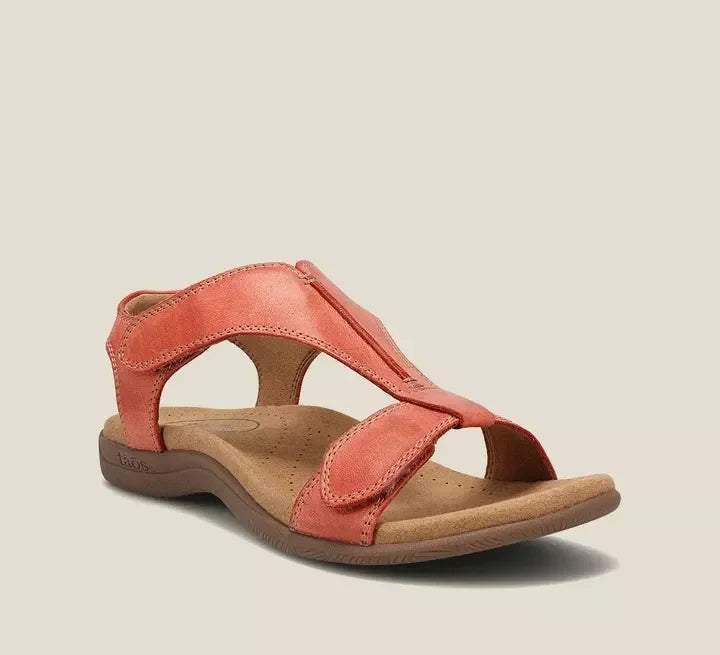 Three quarter view of a coral women&