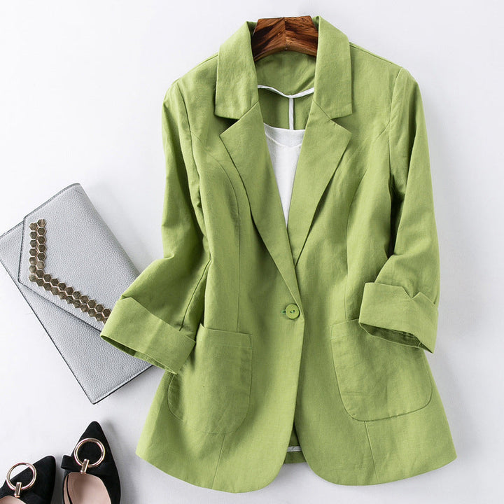 Flat lay of a green women&