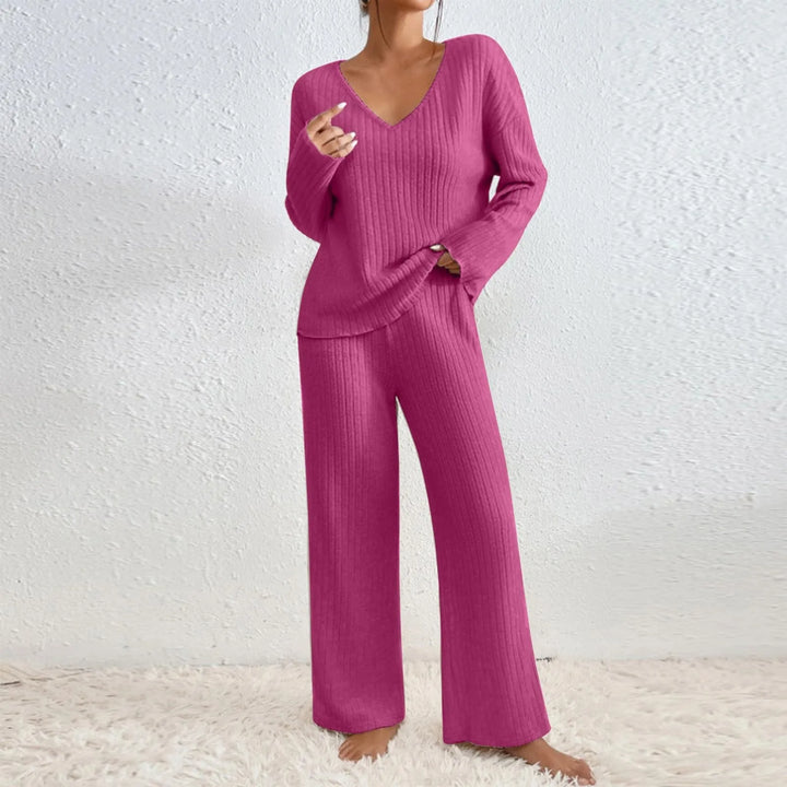 Front view, model wearing a bright pink women&