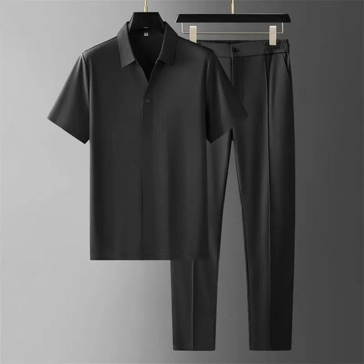 Front view of a black Preston Luxury men&