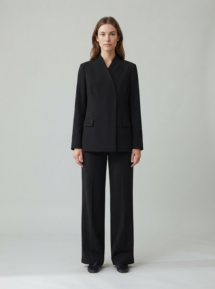 Two-Piece Blazer and Trouser Set - front view