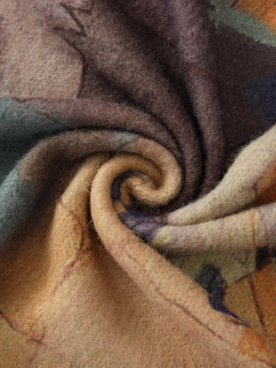 Luna | Elegant Leaf Print Knit Pullover