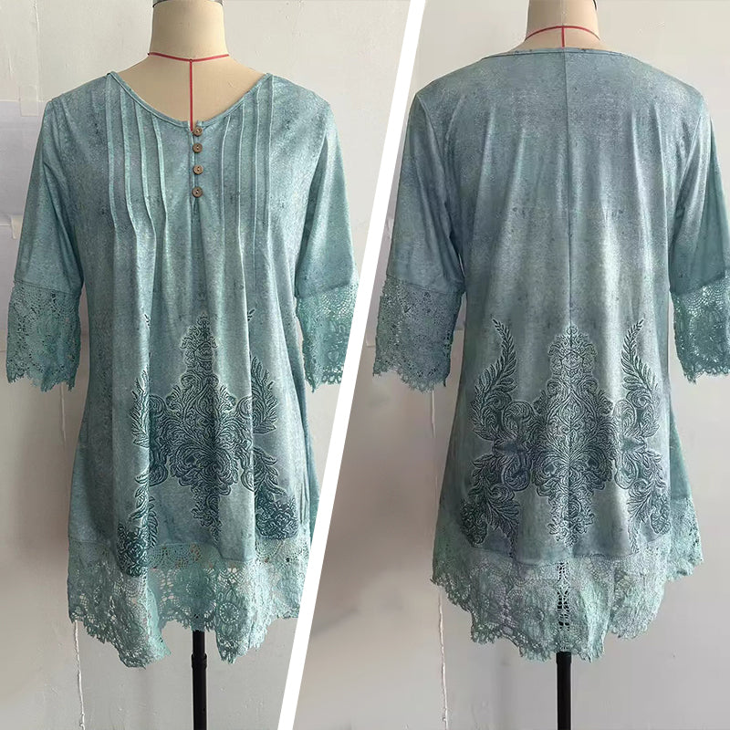 Quinn | Elegant Lace Dress with Half-Neckline