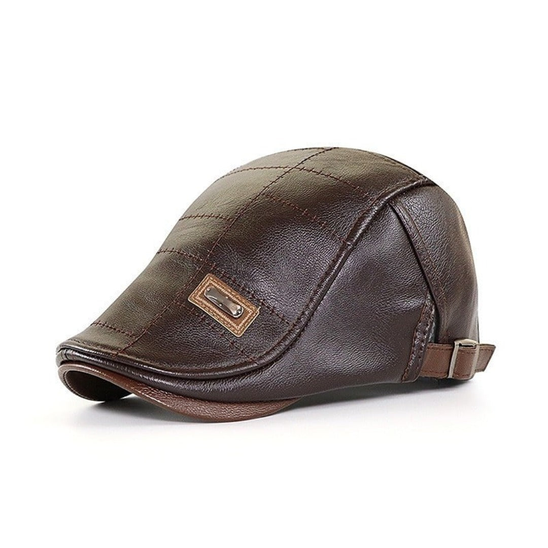 Kevin | Men's Leather Cap (1 + 1 FREE)