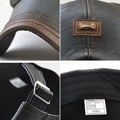 Kevin | Men's Leather Cap (1 + 1 FREE)