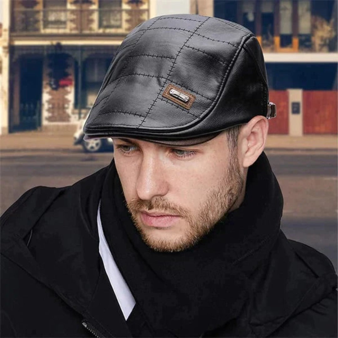 Kevin | Men's Leather Cap (1 + 1 FREE)