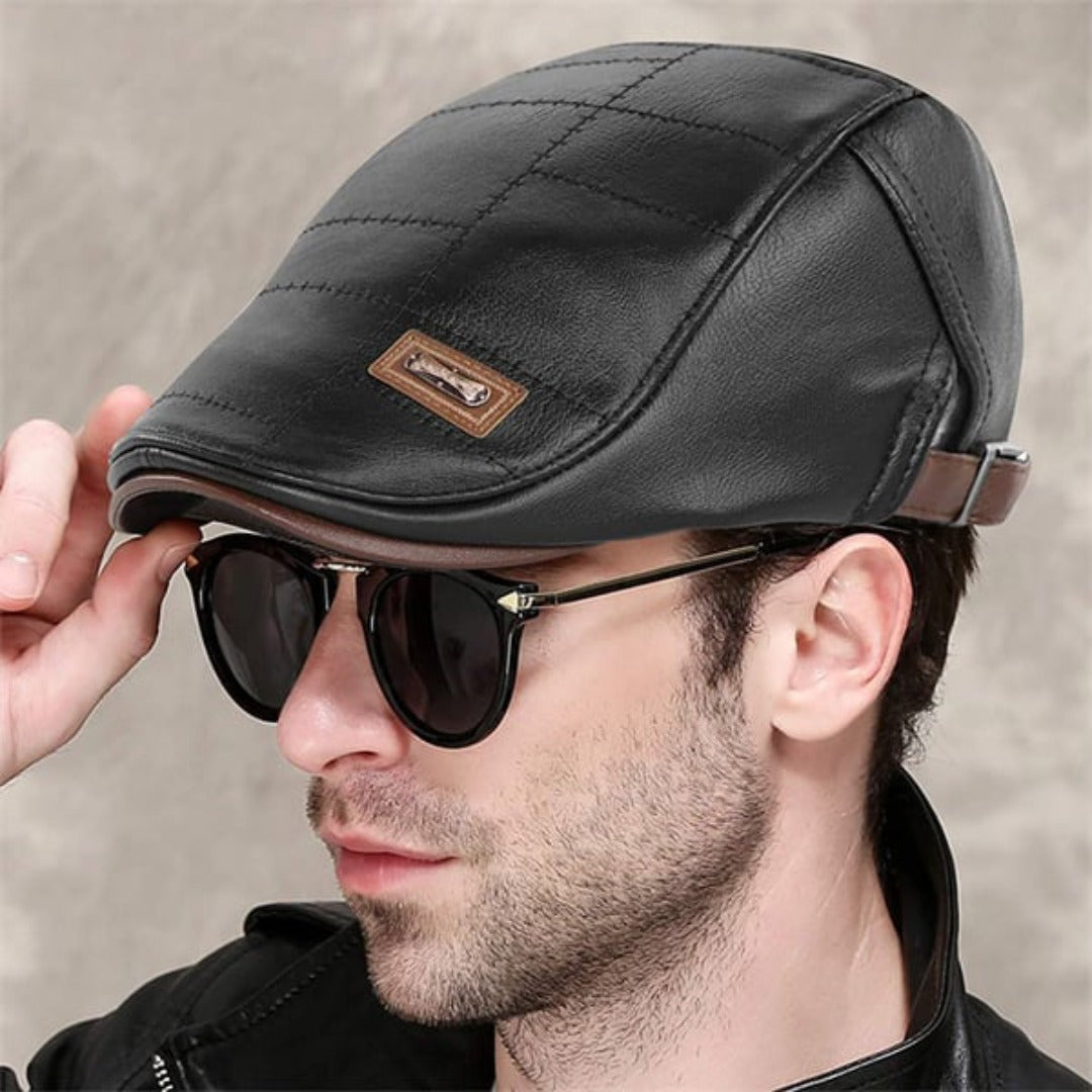 Kevin | Men's Leather Cap (1 + 1 FREE)