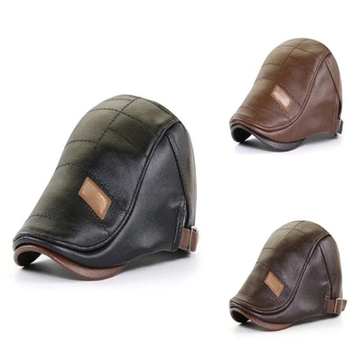 Kevin | Men's Leather Cap (1 + 1 FREE)