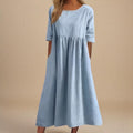 Women's Soft Cotton Airy Dress with Pockets