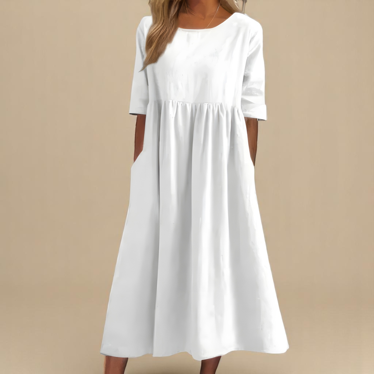 Anna™ | Soft Cotton Airy Dress with Pockets