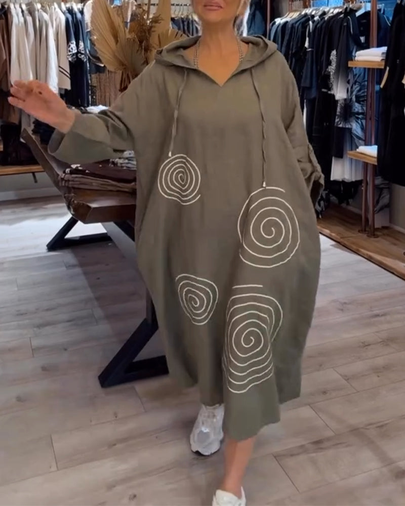 Dress™ | with hood, long sleeves, wide