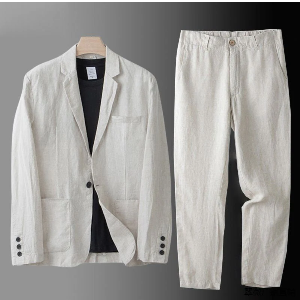 Michael™ | Cotton-Linen Blazer and Pants Set