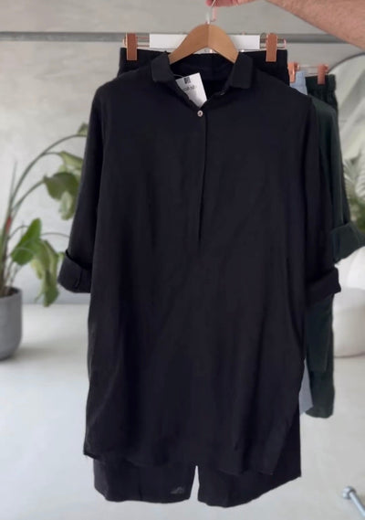 India | Cotton two-piece set with shirt and relaxed pants