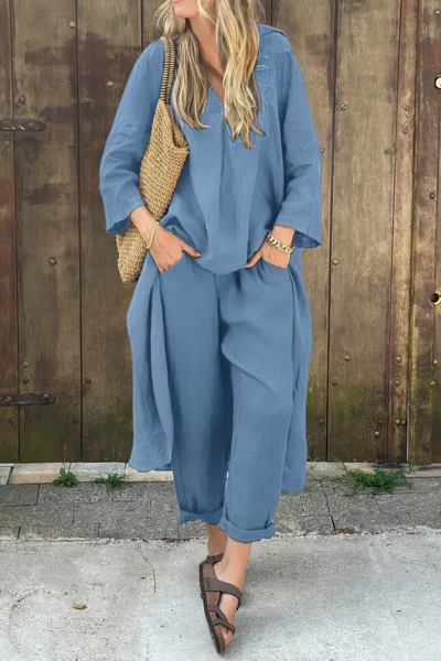 Terisa™ | Casual Mid Length Tops and Pants Set