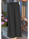 Women's Tencel Linen Wide-leg Casual Pants