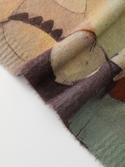 Luna | Elegant Leaf Print Knit Pullover