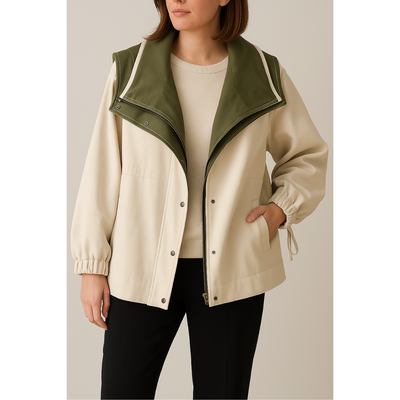 Xandra | Trendy Hooded Windbreaker Coat