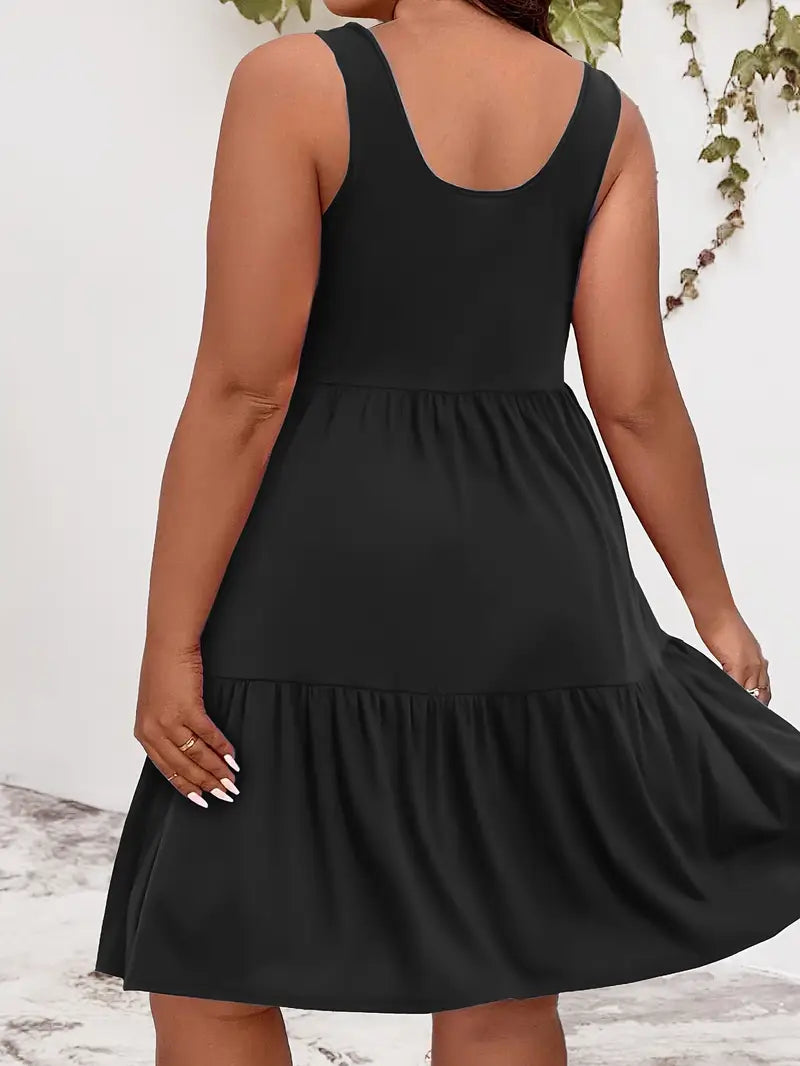 Amaya | Plus-Size Sleeveless Casual Dress