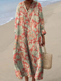 Women's Vintage Floral Cotton Dress – Timeless Style