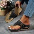 Women's Orthopedic Leather Sandals – Arch Support Comfort