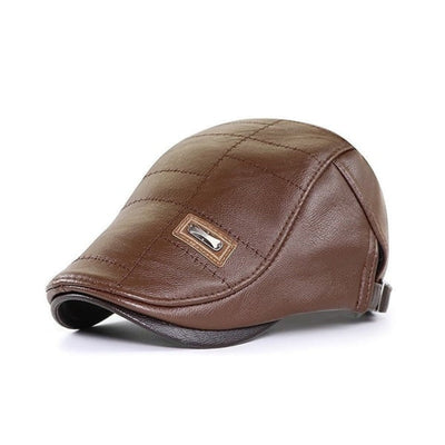 Kevin | Men's Leather Cap (1 + 1 FREE)