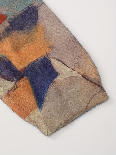 Luna | Elegant Leaf Print Knit Pullover