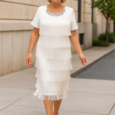 Ava™| Plus Size Elegant Pullover Dress