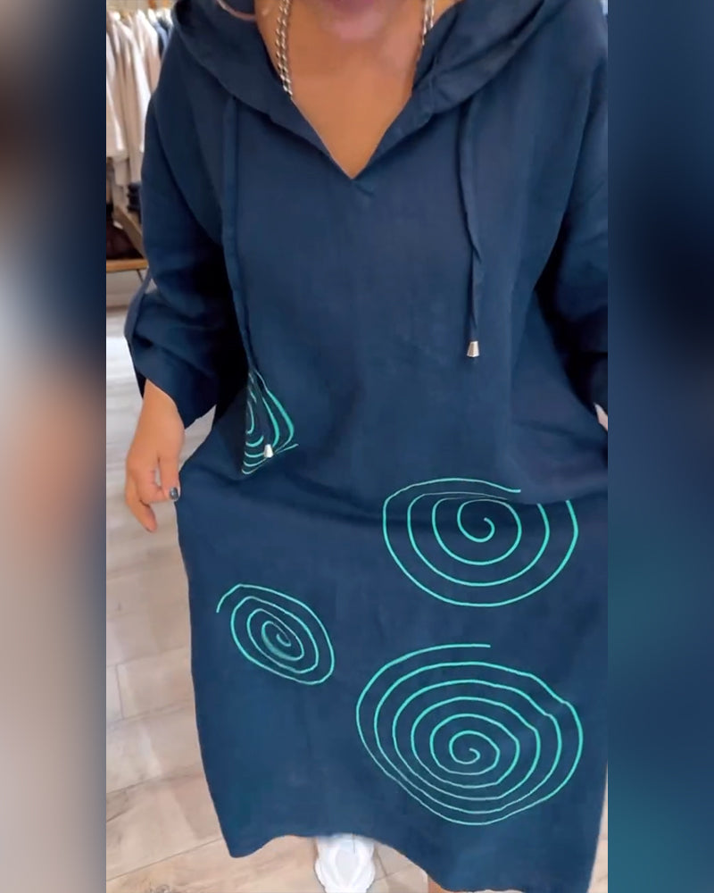 Dress™ | with hood, long sleeves, wide