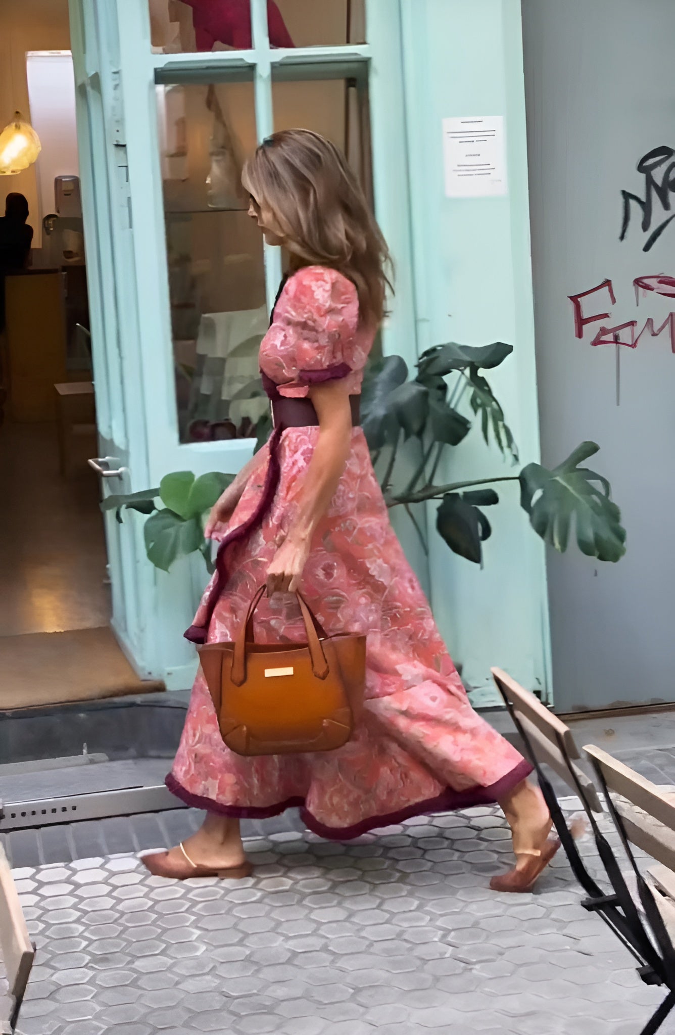 Elegant™ | Pink Maxi Dress with Short Sleeves