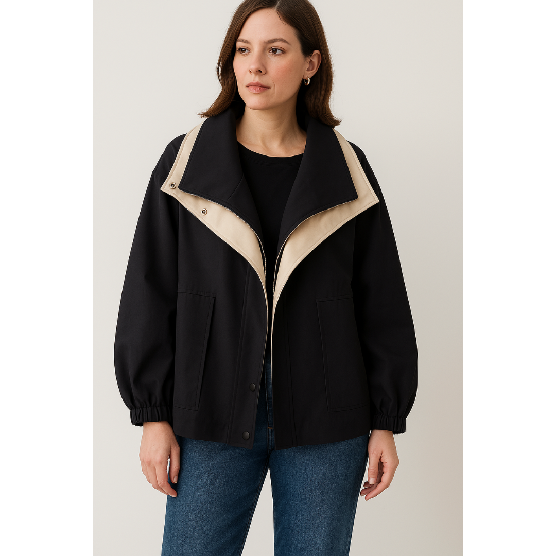 Xandra | Trendy Hooded Windbreaker Coat