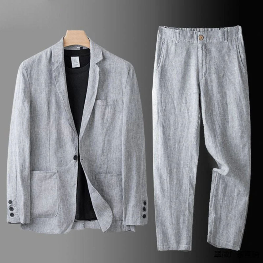 Michael™ | Cotton-Linen Blazer and Pants Set