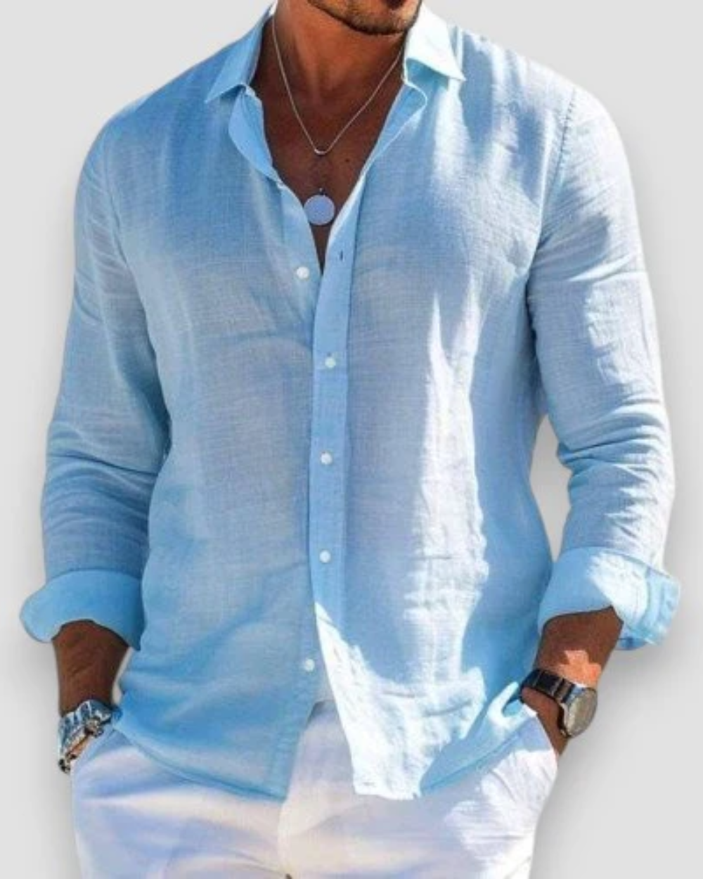 Edward™ | Cotton Linen Beach Shirt