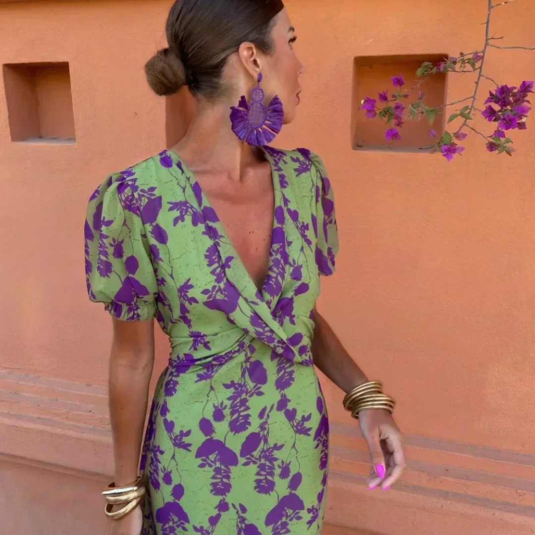 Isabella™ | V Neck Maxi Dress