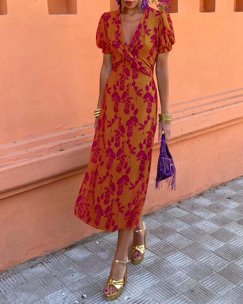 Angelina™ | Women  Stunning V-Neck Midi Dress