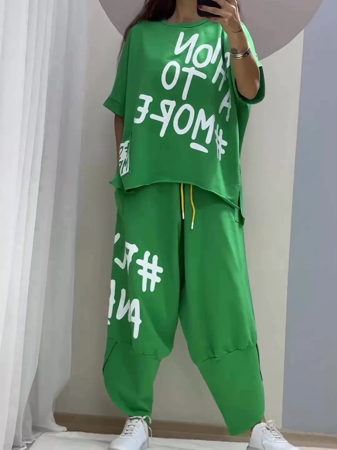 Claribel™ | Summer Outfit Letter Print T-shirt And Pants Set