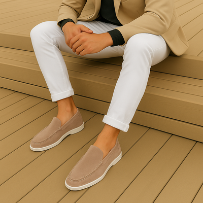 George™ | Classic Brand Suede Leather Loafers