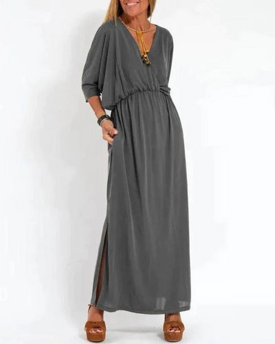 Sally™ | Vintage High-Waist Maxi Dress