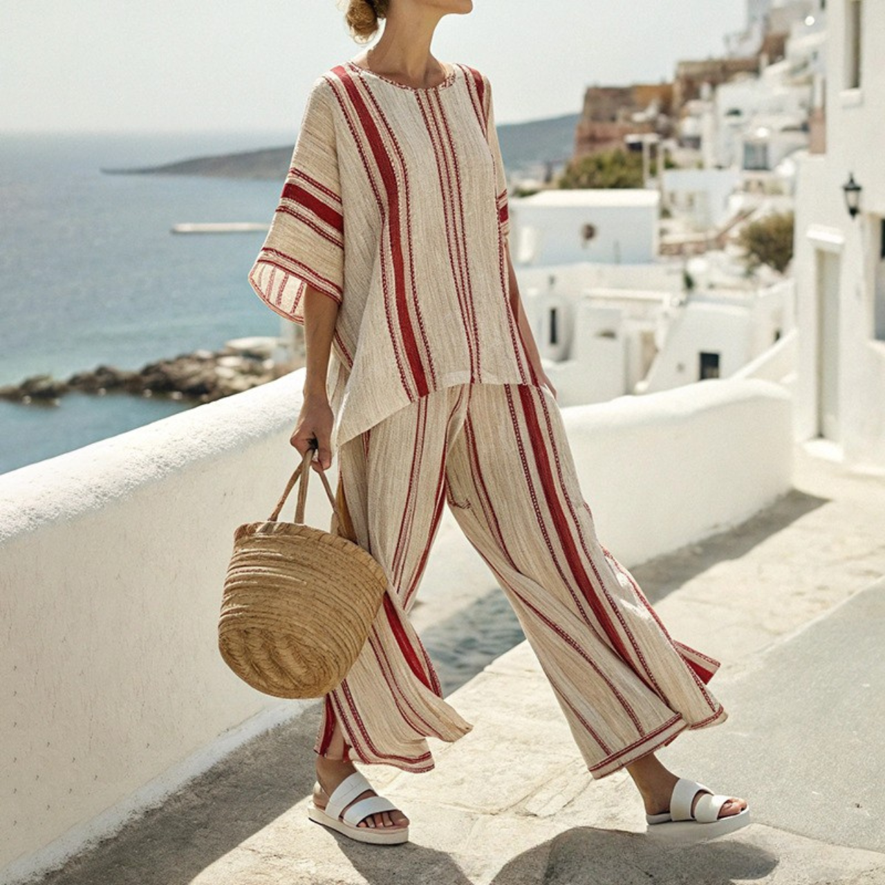 Freya™ | Breezy Oversize Shirt and Relaxed Wide-Leg Pants Set