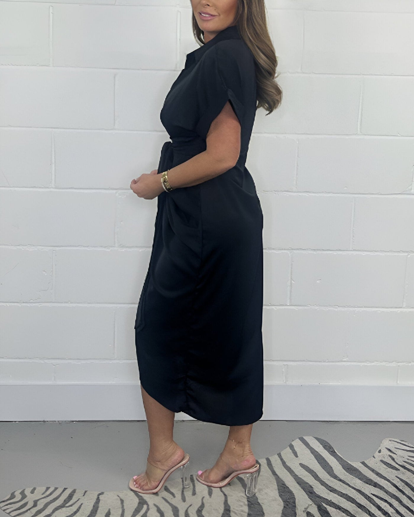 Savannah™ | Women's Pleated Dress with Lapel – Elegant, Airy & Flattering