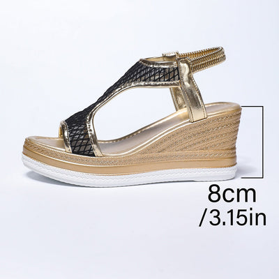 Amelia™ | Elegant Orthopedic Slip-On Wedge Sandals