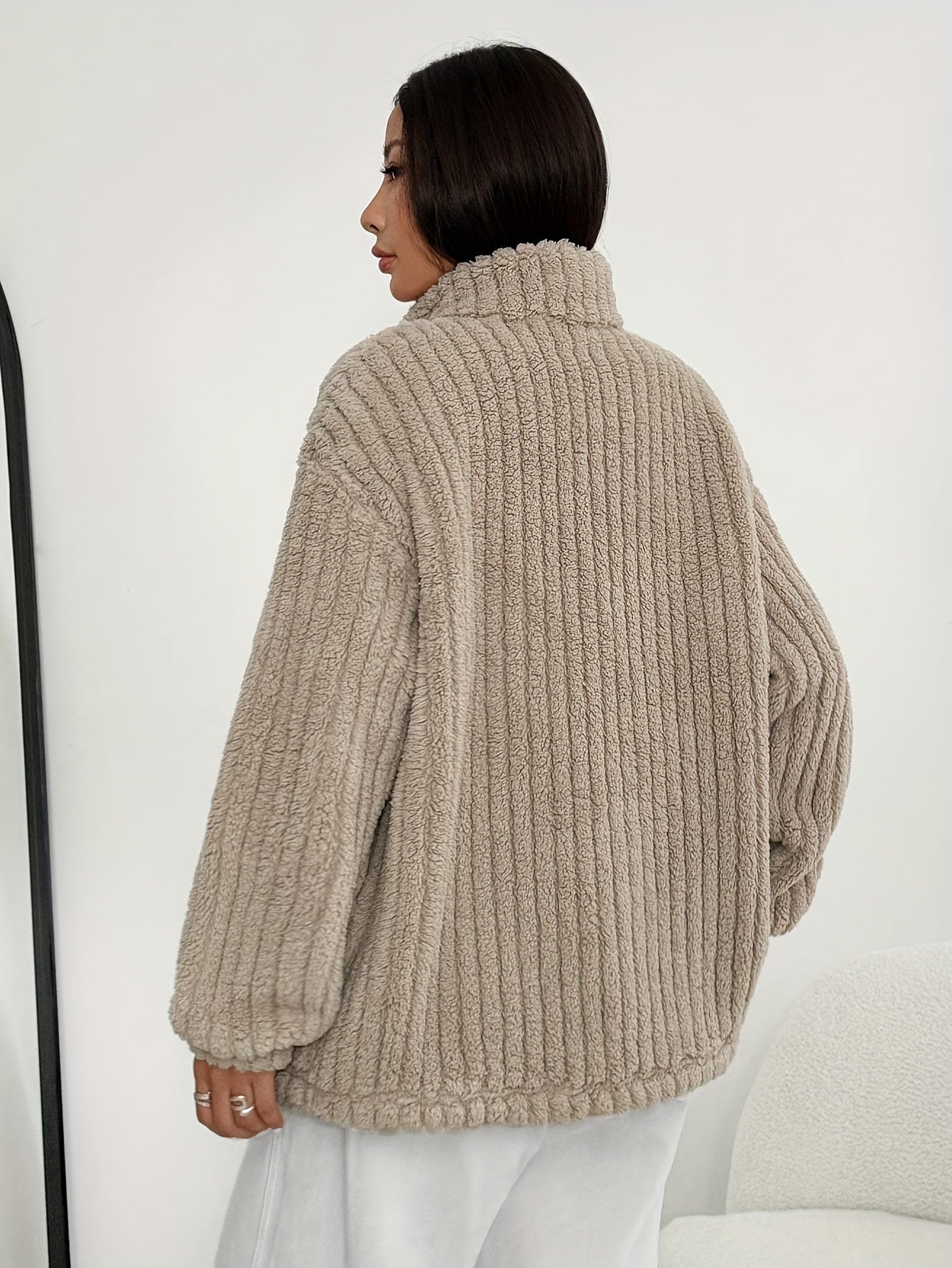 Ursula | Cozy Fleece Zippered High-Neck Jacket