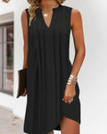Women's Sleeveless Summer Dress – V-Neck Tank Dress