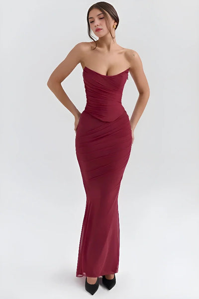 Helena™ | Crop Top & High Waist Pencil Skirt Two-Piece Set