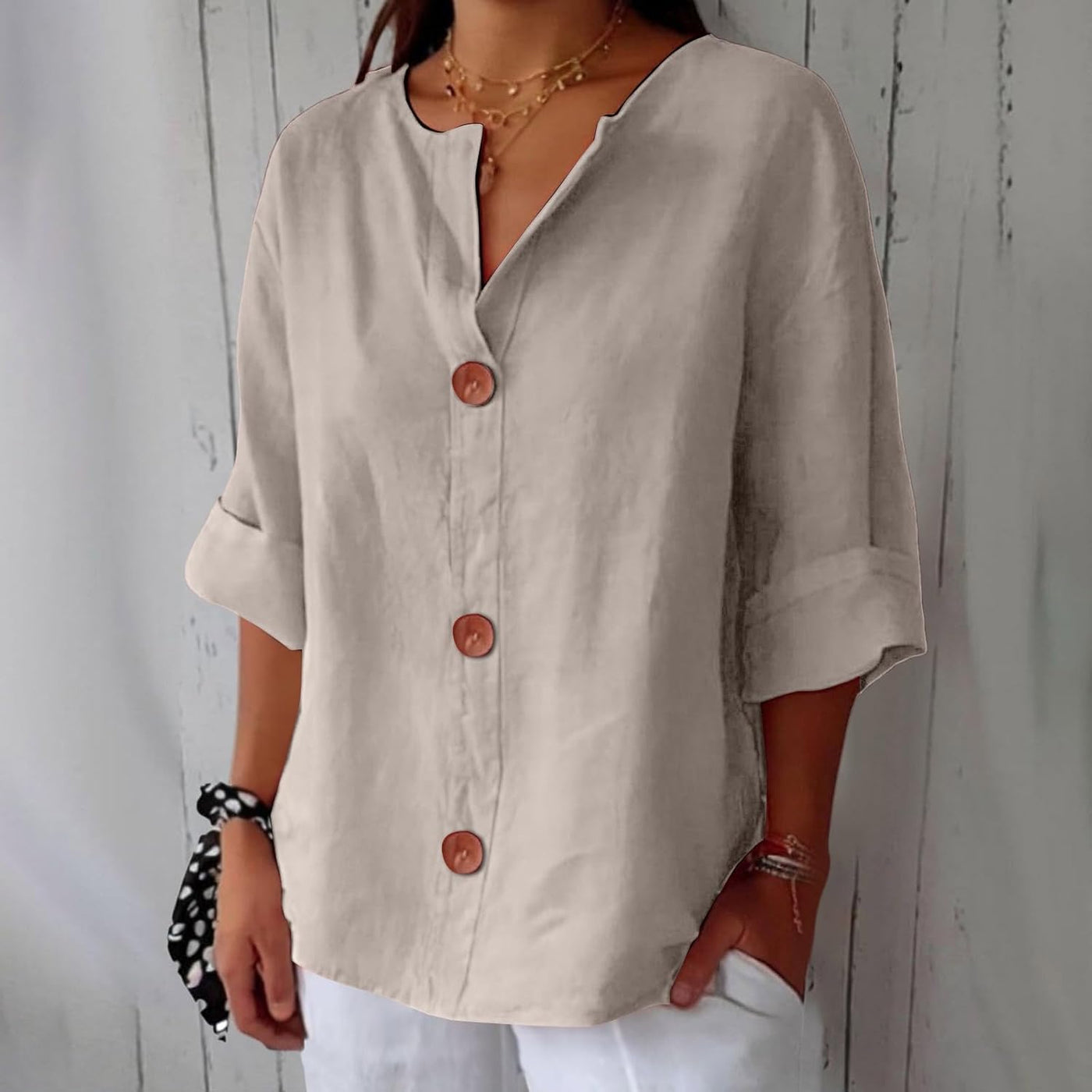 Ashleigh™ | Casual Linen Blouse
