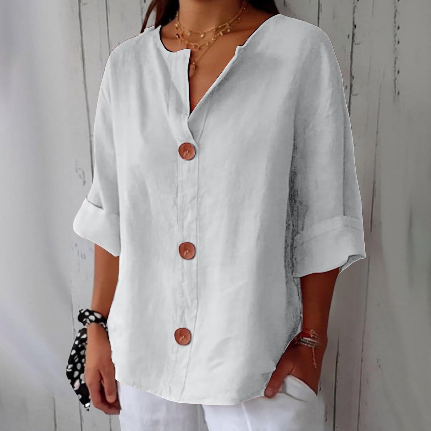 Ashleigh™ | Casual Linen Blouse