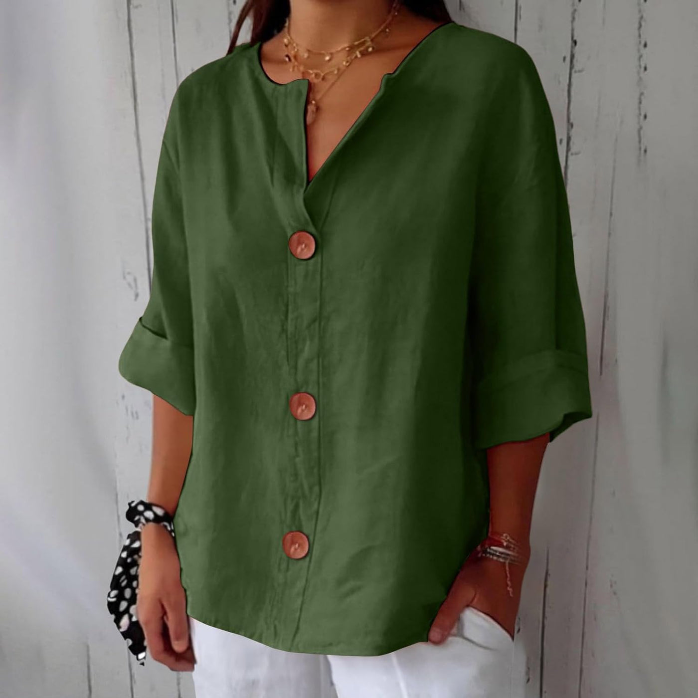 Ashleigh™ | Casual Linen Blouse