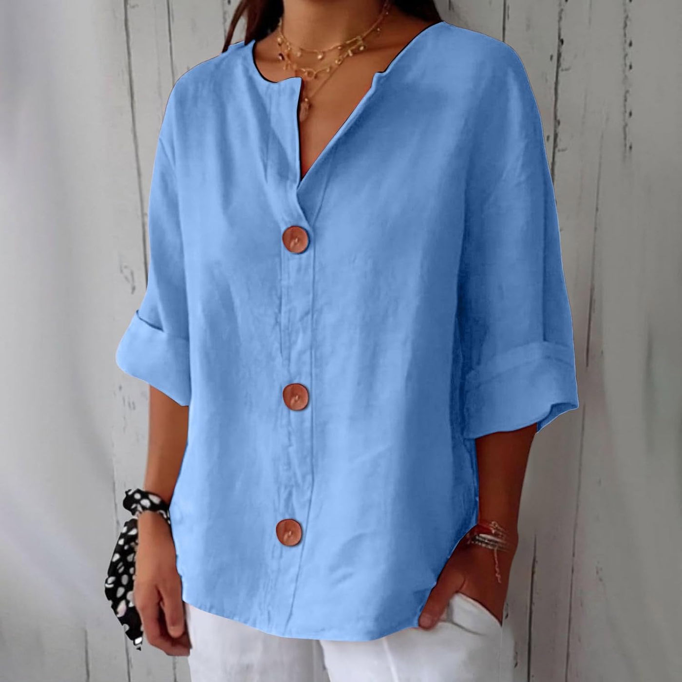 Ashleigh™ | Casual Linen Blouse