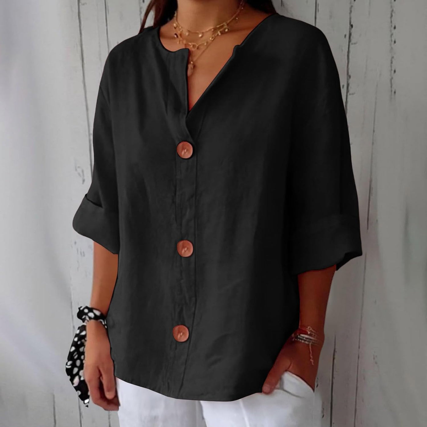 Ashleigh™ | Casual Linen Blouse